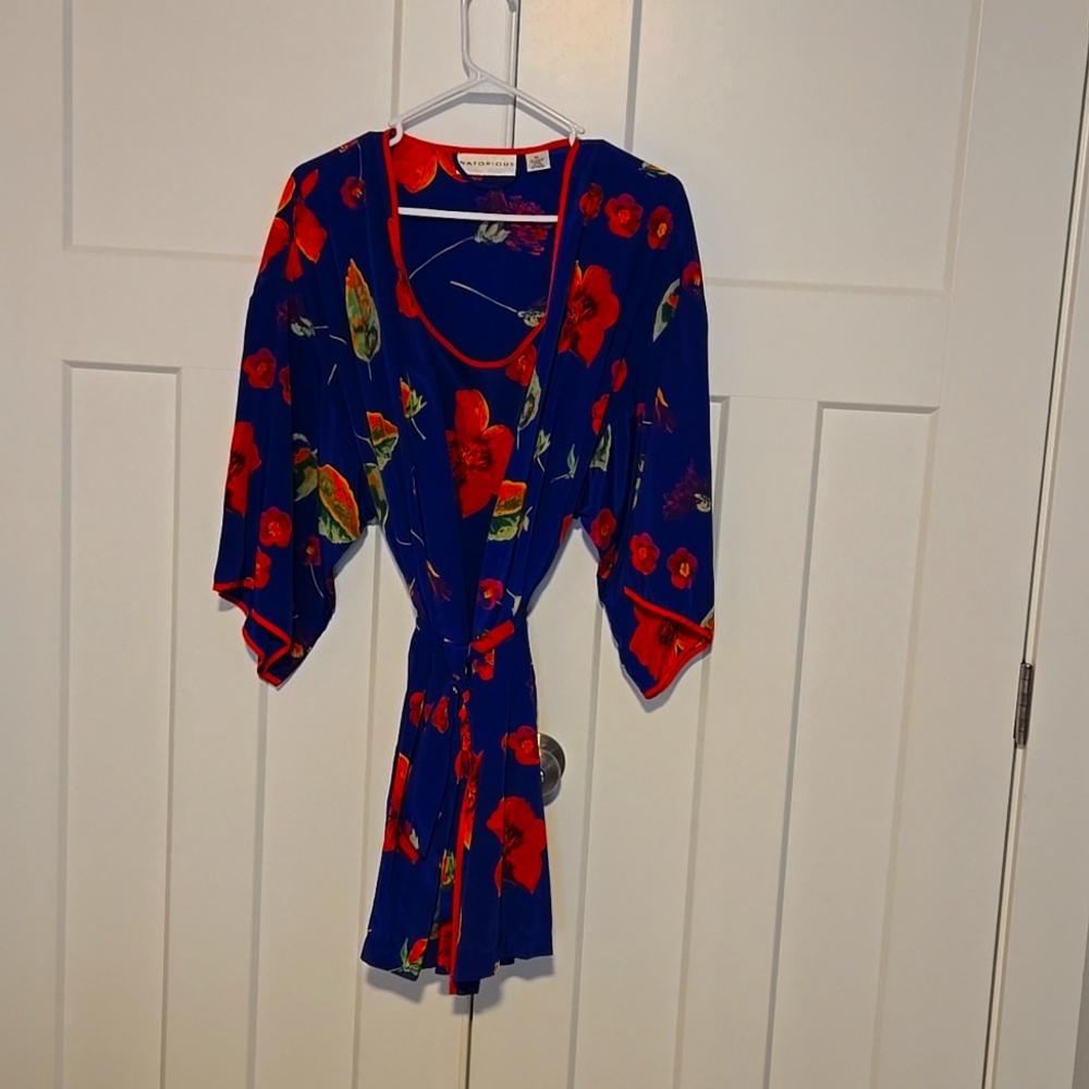 RARE Vintage Natorious chemise and robe set
